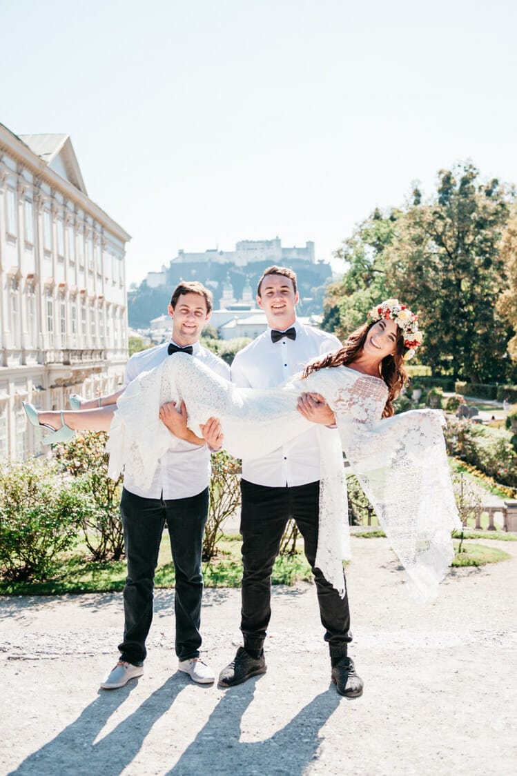 Elopement Hochzeit Salzburg Schloss Mirabell Marmorsaal Mirabellgarten 014
