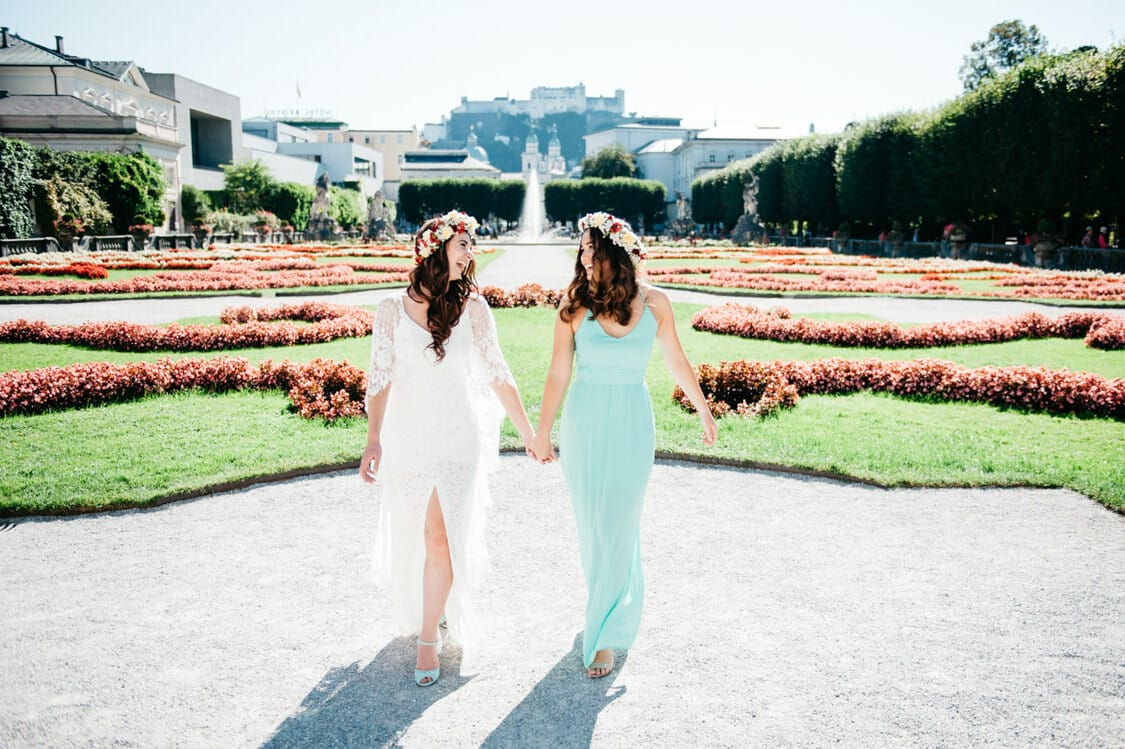 Elopement Hochzeit Salzburg Schloss Mirabell Marmorsaal Mirabellgarten 016