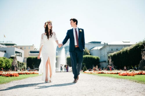 Elopement Hochzeit Salzburg Schloss Mirabell Marmorsaal Mirabellgarten 017